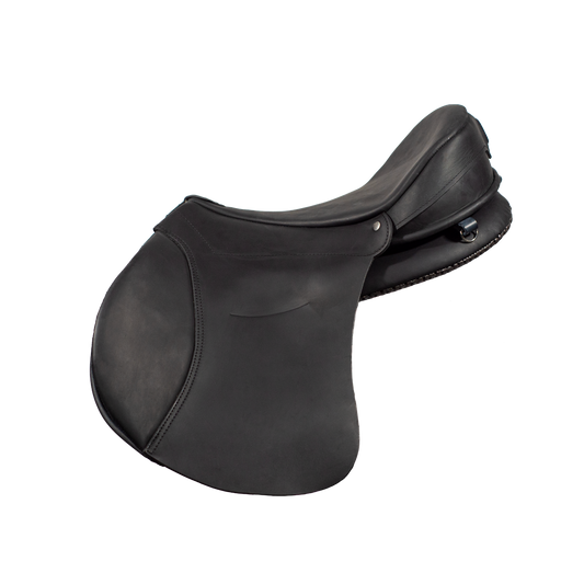 Ghost Italy Classic Saddle in full-grain leather, ideal for English riding and flat work.