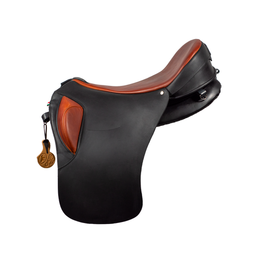 Ghost Veneto Classic Saddle for dressage and flat work, monoflap design in black leather