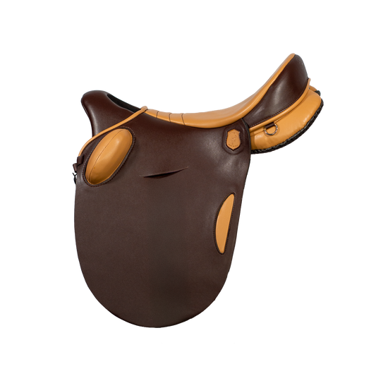 Purosangue Sydney Custom saddle for Australian riding, trekking, trail riding and side view