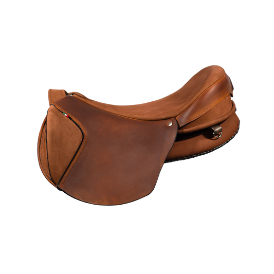 Sella equestre Ghost Ferrara Classic vista laterale