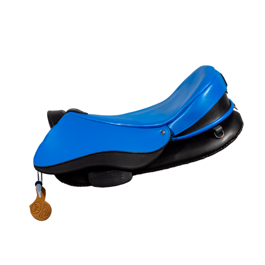 Sella senza arcione Ghost Puro Classic bicolore nera e blu brillante