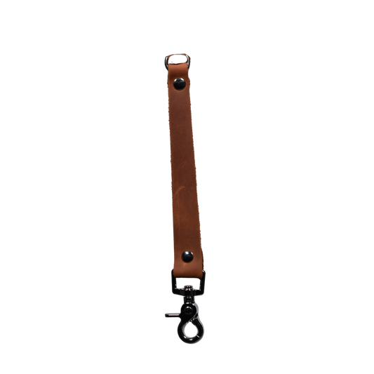 Brown stirrup keepers for Ghost equestrian saddle